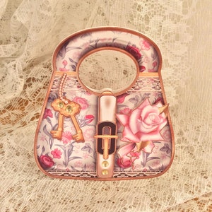 Carte de sac à main unique, carte pour diverses occasions, carte d'anniversaire, carte de fête des mères, petite carte, taille 5 5 x 6 pouces, carte inhabituelle,