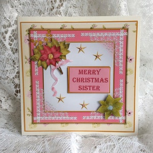 Cartolina di Natale della sorella, cartolina di Natale, cartolina di famiglia, auguri di Natale delle sorelle,