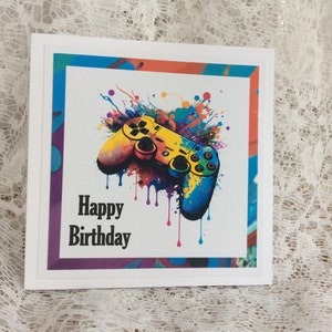 Geburtstagskarte für Jungen, Teenager Gaming Card, alles Gute zum Geburtstag, Geburtstagsgruß, nur für Sie, alles Gute zum Geburtstag, lustige Karte.  15 x 15 cm groß