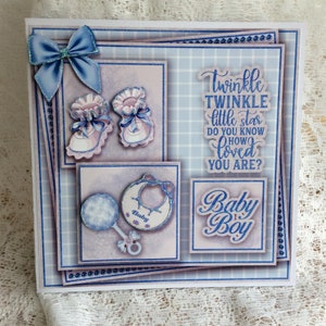 kaart voor de komst van een nieuwe babyjongen, kaart voor een nieuwe zoon, baby aankomstkaart, welkom babyjongen, bij de geboorte van een nieuwe babyjongen