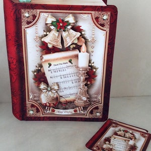Speciale biglietto di Natale realizzato a forma di libro, Un biglietto sagomato per Natale Un biglietto festivo unico, Un biglietto religioso speciale