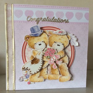 Carte de mariage, carte de félicitations, carte des mariés, jour du mariage, carte de félicitations, nouvellement marié