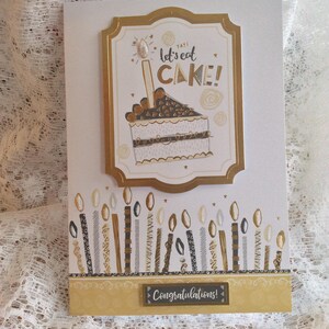 Carte d’anniversaire de design moderne, carte de célébration, carte faite à la main, carte pour elle, carte filles, carte élégante, taille A5