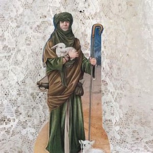 Luxe gevormde kerstkaart, herder kerstkaart, kerstkaart, religieuze kaart, kerstzegeningen, vrijstaande kaart