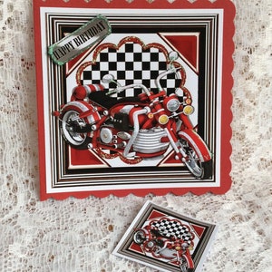 Fahrradliebhaber Geburtstagskarte, alles Gute zum Geburtstag für ihn, männliche Biker-Karte, weibliche Biker-Karte, Biker-Karte, Quad Bike-Karte, Größe 15 x 15 cm
