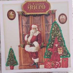 Kerstkaart van de Kerstman, speciale kerstkaart. Kerstkaart van de vader, feestelijke kaart, fijne feestdagen, kerstkaart, kaart en envelop