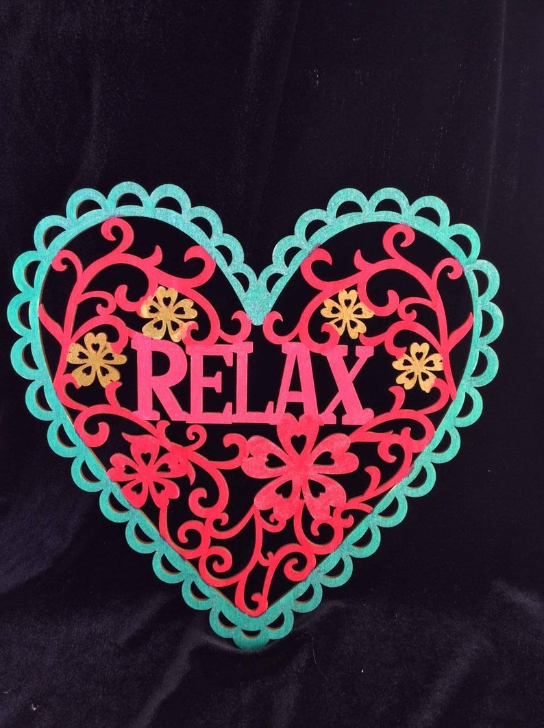 Relax plaque wooden plaque