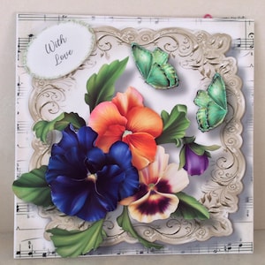 Biglietto di compleanno di lusso per la persona che ami, Biglietto di lusso, Biglietto di compleanno per donna, Biglietto di anniversario, Etichette regalo gratuite, dimensioni 8 x 8 pollici