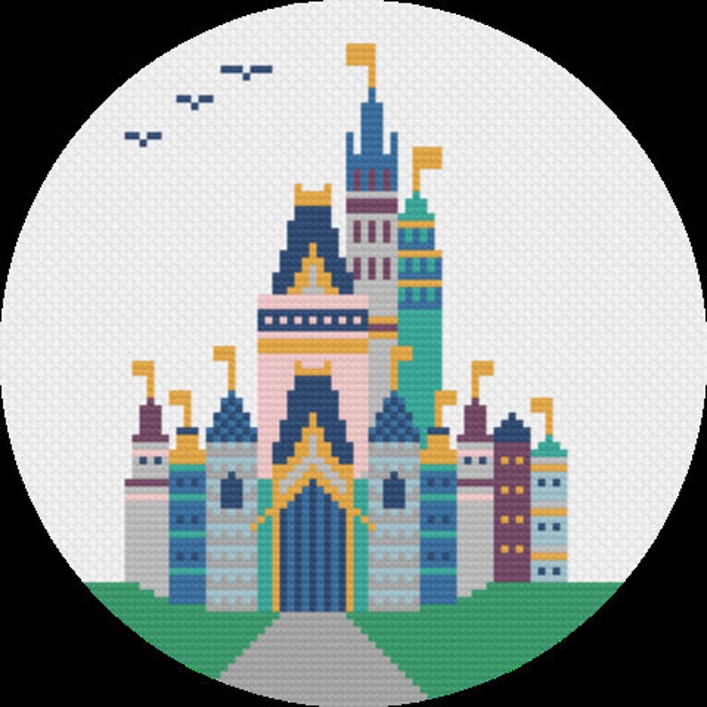 Disney Castle Cross Stitch Pattern Etsy