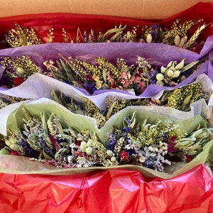 Mini Bouquet Sets/ Present Toppers/Wedding Favors, real dried flowers and herbs, party favors image 7