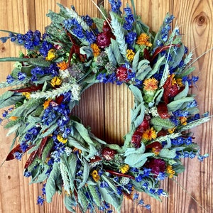 Culinary Chili and Vibrant colors wreath, available in 4 sizes, organic