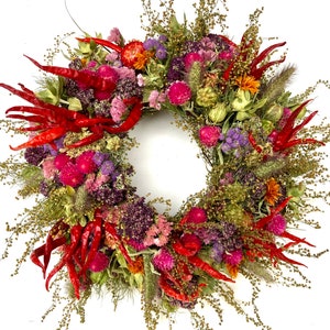 Sweet Herbal Chili Wreath, four sizes available