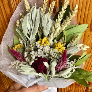 Peony, Lamb’s Ear, And Sage Spray
