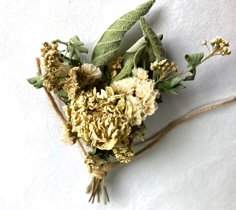 Mini Bouquet Sets/ Present Toppers/Wedding Favors, real dried flowers and herbs, party favors image 6