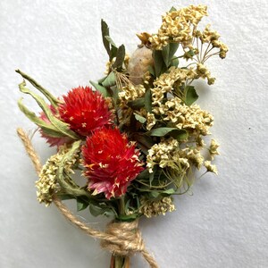 Mini Bouquet Sets/ Present Toppers/Wedding Favors, real dried flowers and herbs, party favors image 2