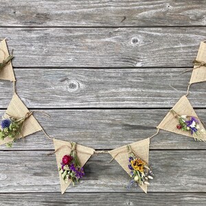 Burlap Banner Party Decoration, Wall Hanging, Garden Theme