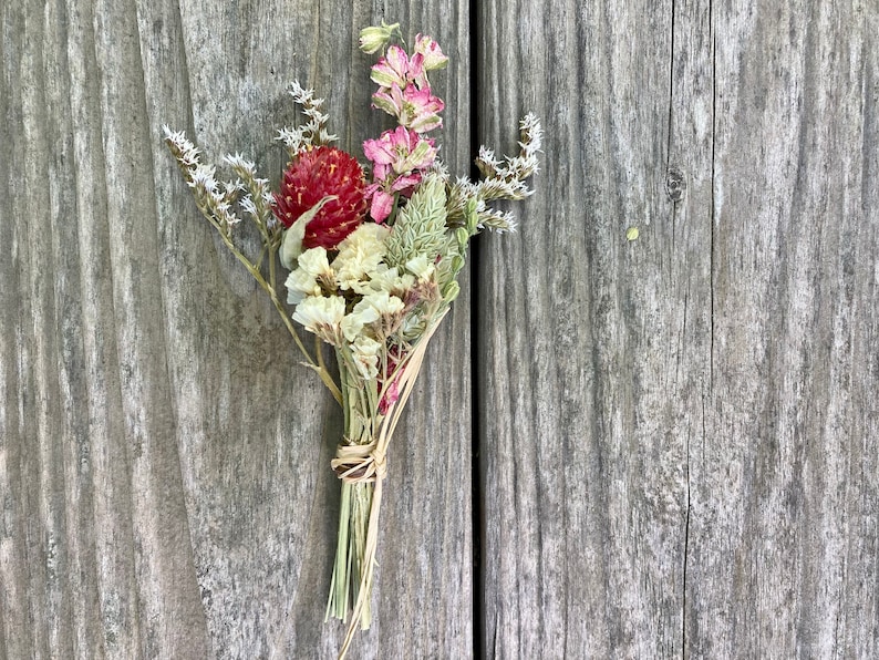 Mini Bouquet Sets/ Present Toppers/Wedding Favors, real dried flowers and herbs, party favors image 8