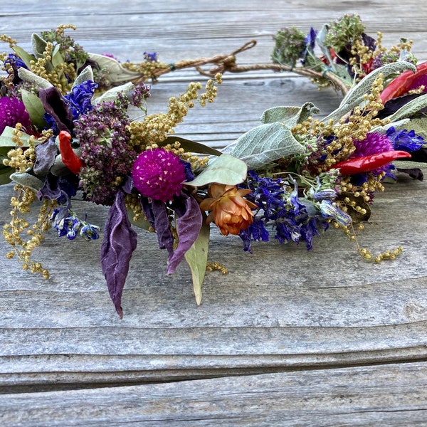 Dried Flower Crown Etsy