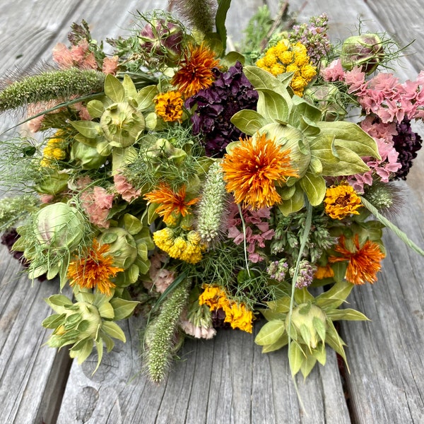 Dried Flower Kitchen Bouquet Etsy