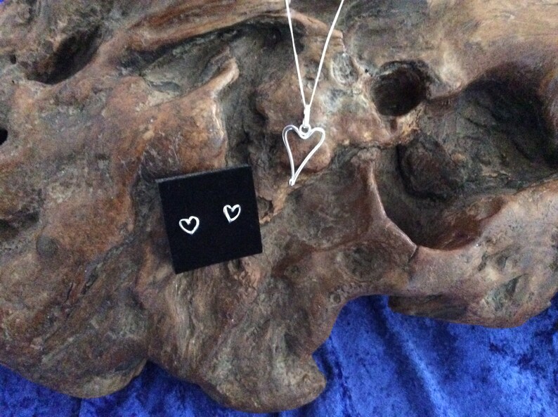 Sterling Silver Heart Set