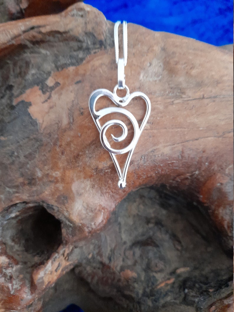 Sterling Silver Coil Heart