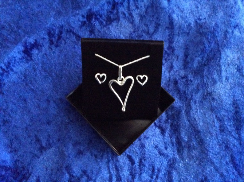 Sterling Silver Heart Set
