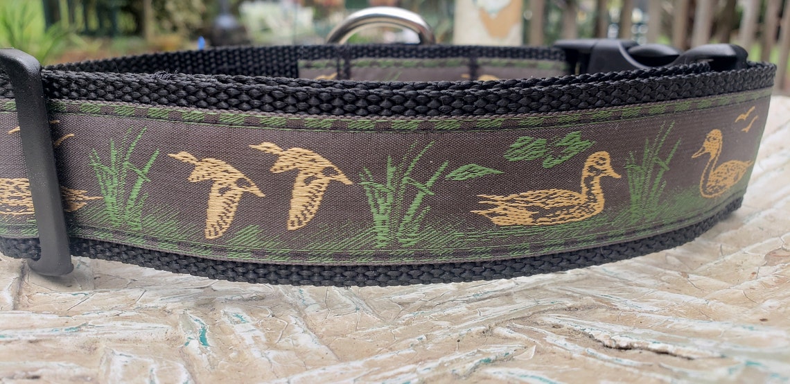 Handmade Duck Collar. Fisher Collar. Green and Blue Jacquard Etsy