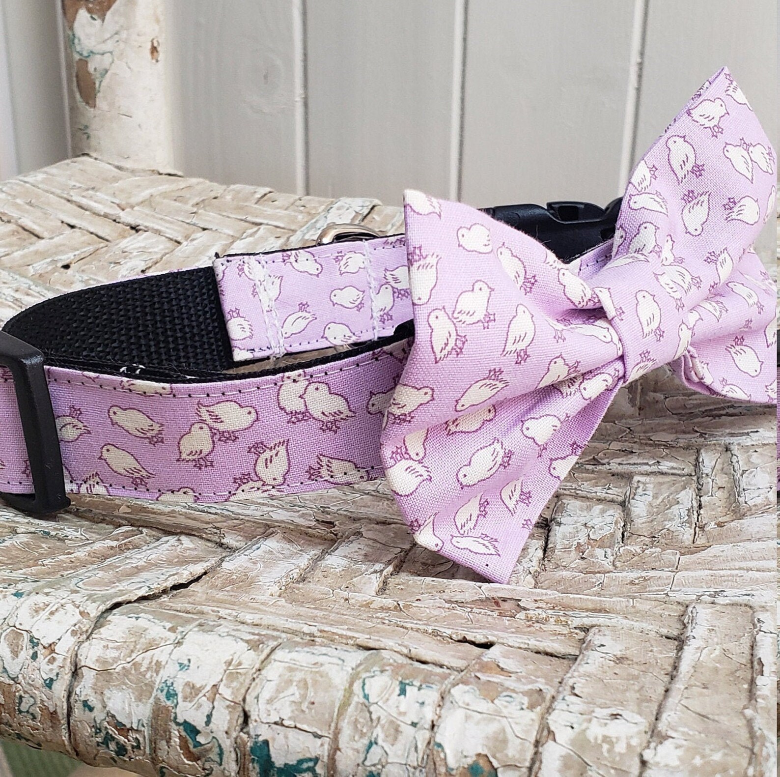easter dog bow tie collar