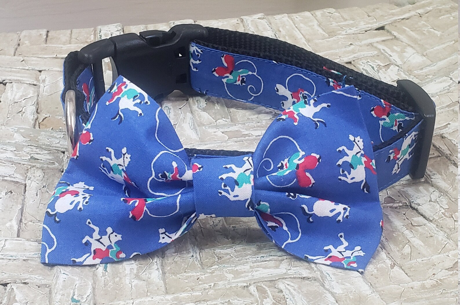 Handmade Dog Collar with Bow Tie. Rip Collar. Cowboys and Etsy
