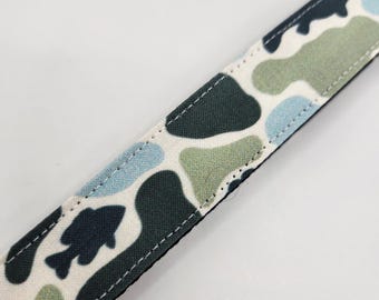 Handmade Fish Camo Dog Collar with Bow Tie: The Wyatt Collar
