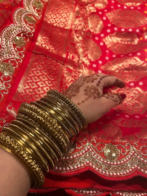Oxidised shop gold bangles