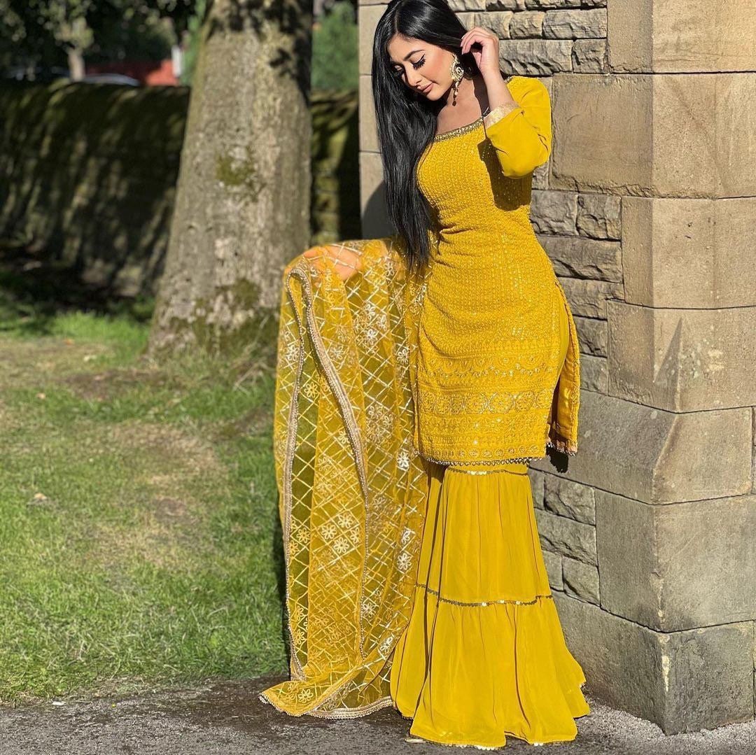 yellow dress for haldi