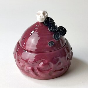 Boîte Céramique Rose Avec Strass - Déco Brillante - Occasion Bon état - Idéal Rangement Bijoux