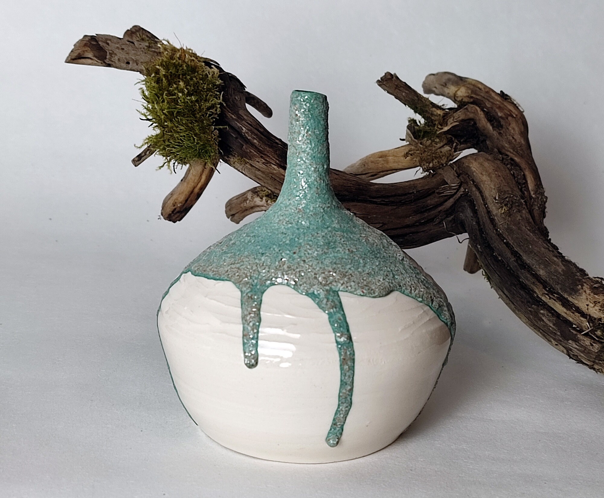 Vase à Col Étroit en Céramique