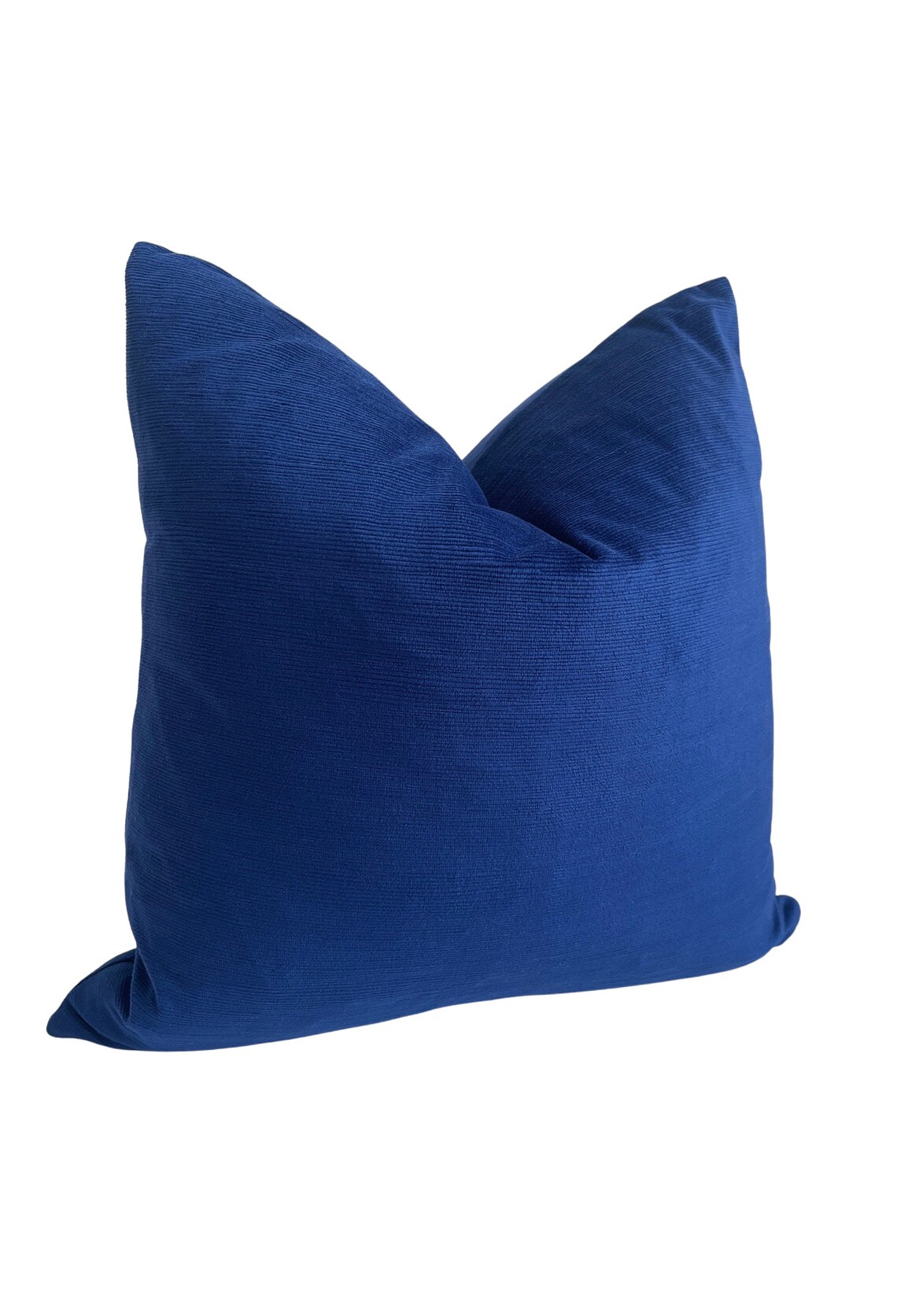 Royal Blue Velvet cushion cover handmade in UK Upholstery Etsy