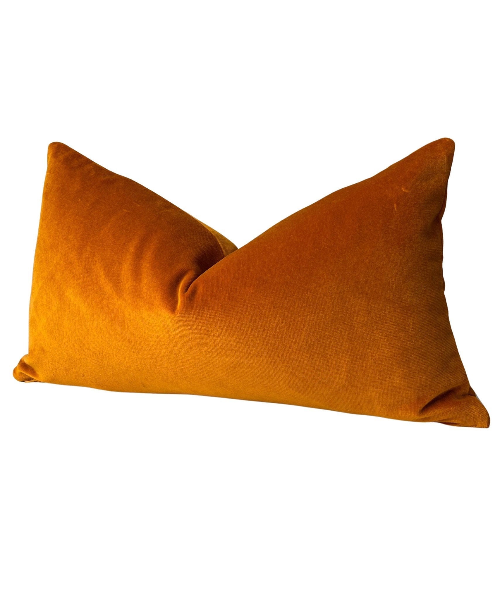 Burned Orange Velvet cushion cover handmade in UK Upholstery Etsy