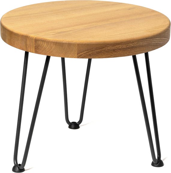 LAMO Manufaktur Couchtisch rund aus Holz 40 cm | Beistelltisch Couch | Nachttisch Holz, Wohnzimmertisch klein, Kaffeetisch | Stärke: 40 mm