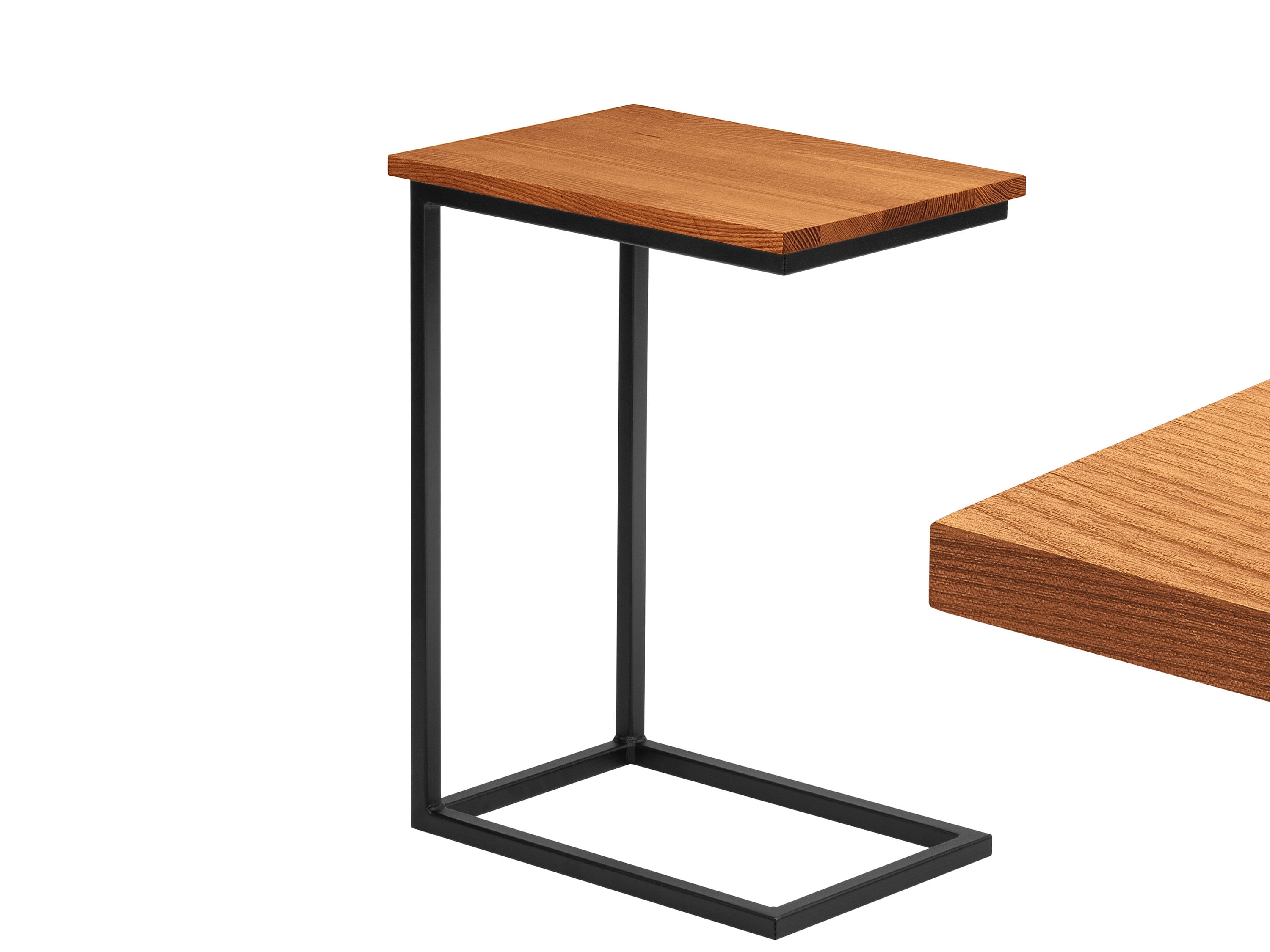 LAMO Manufaktur Beistelltisch 45x30x60 cm | Laptoptisch | Sofatisch | mobiler Kaffeetisch | Nachttisch | 100% Echtholz Massiv Platte