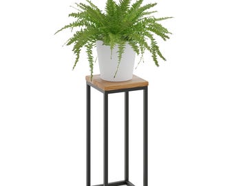 LAMO Manufaktur Fioriere Metallo | Pavimento in legno | Blumenhocker per flanelle da stanza grande | 100% legno naturale | Supporto per sculture