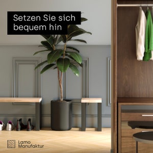 LAMO Manufaktur Sitzbank Esszimmer Holzbank, Massivholz, LSB imagen 2