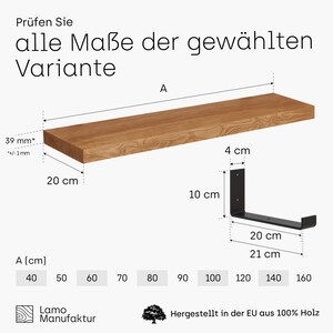 LAMO Manufaktur Wandregal Holz Regalträger Industrial Bild 10