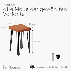 LAMO Manufaktur Sitzbank Esszimmer Holzbank, Massivholz, LSB imagen 9