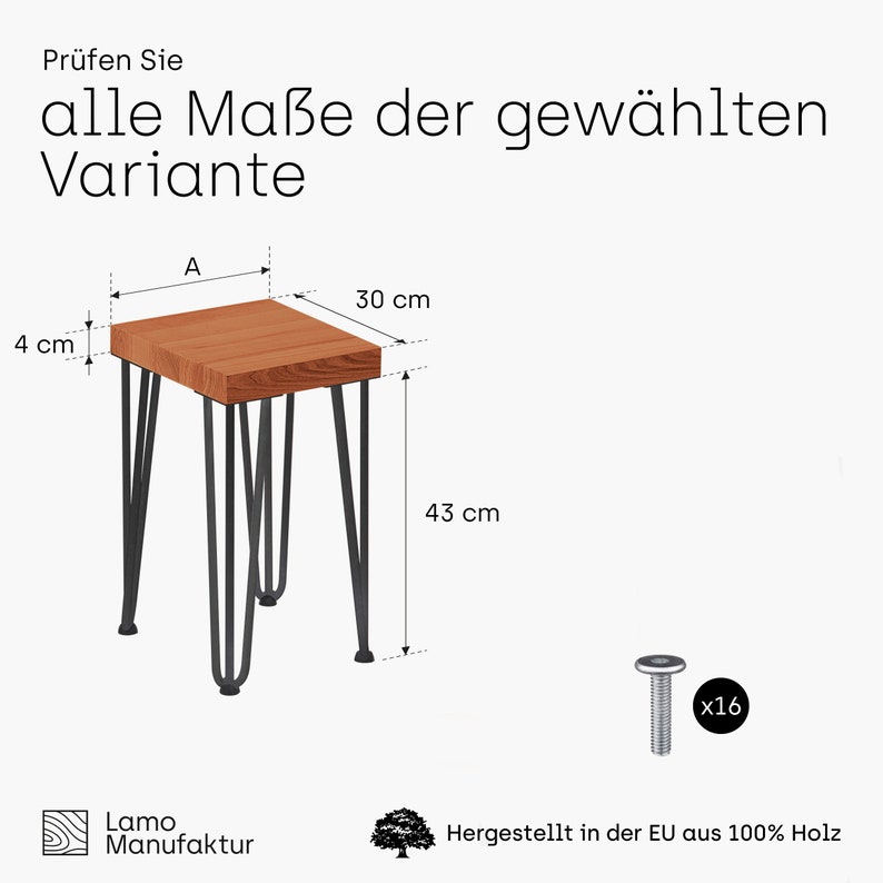 LAMO Manufaktur Sitzbank Esszimmer Holzbank, Massivholz, LSB imagen 9