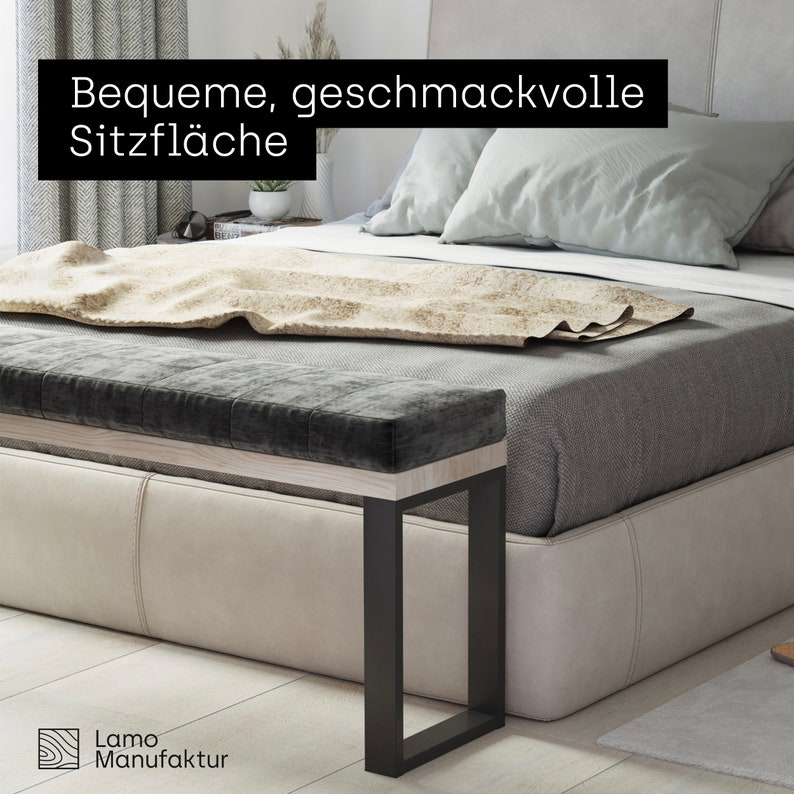 LAMO Manufaktur Sitzbank Esszimmer Holzbank, Massivholz, LSB image 8