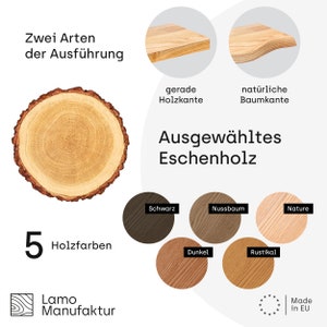 LAMO Manufaktur SET Wandregal Holz Schweberegal Massiv mit 100% Echtholz Hängeregal für Wohnzimmer, Schlafzimmer, Küche Bild 7