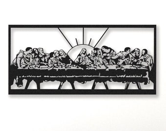 Jesus Last Supper Metal Wall Decor; Christian Metal Gift, Religious Decor; Leonardo Da Vinci Artwork - Home Wall Art; Metal Wall Decoration