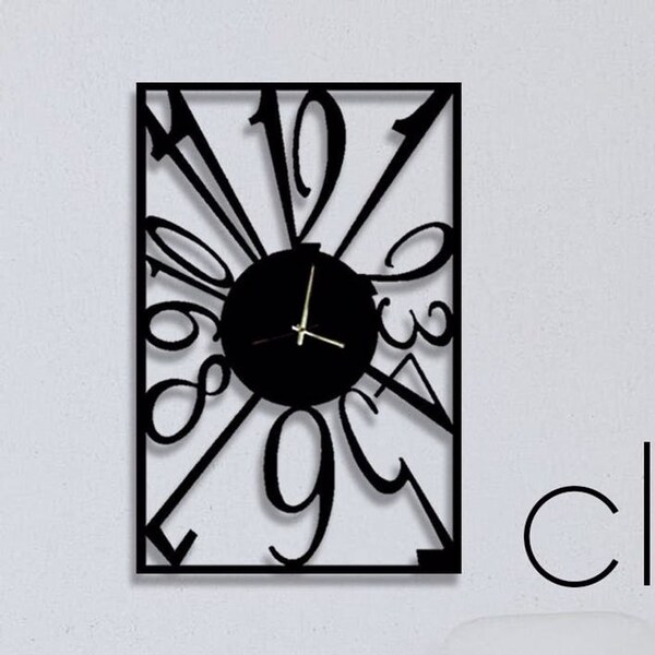 Metal Art Clock Etsy