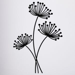 Dandelion Metal Wall Art, Pusteblume Minimalist Wall Art, Neutral Wildflower Wall Hanging, Plant Lover Gift I Floral & Botanical Wall Decor