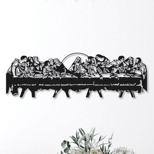 Jesus Last Supper Metal Wall Decor; Jesus Christian Gift, Metal Religious Decor; Leonardo Da Vinci Artwork - Metal Wall Art; Jesus Wall Sign