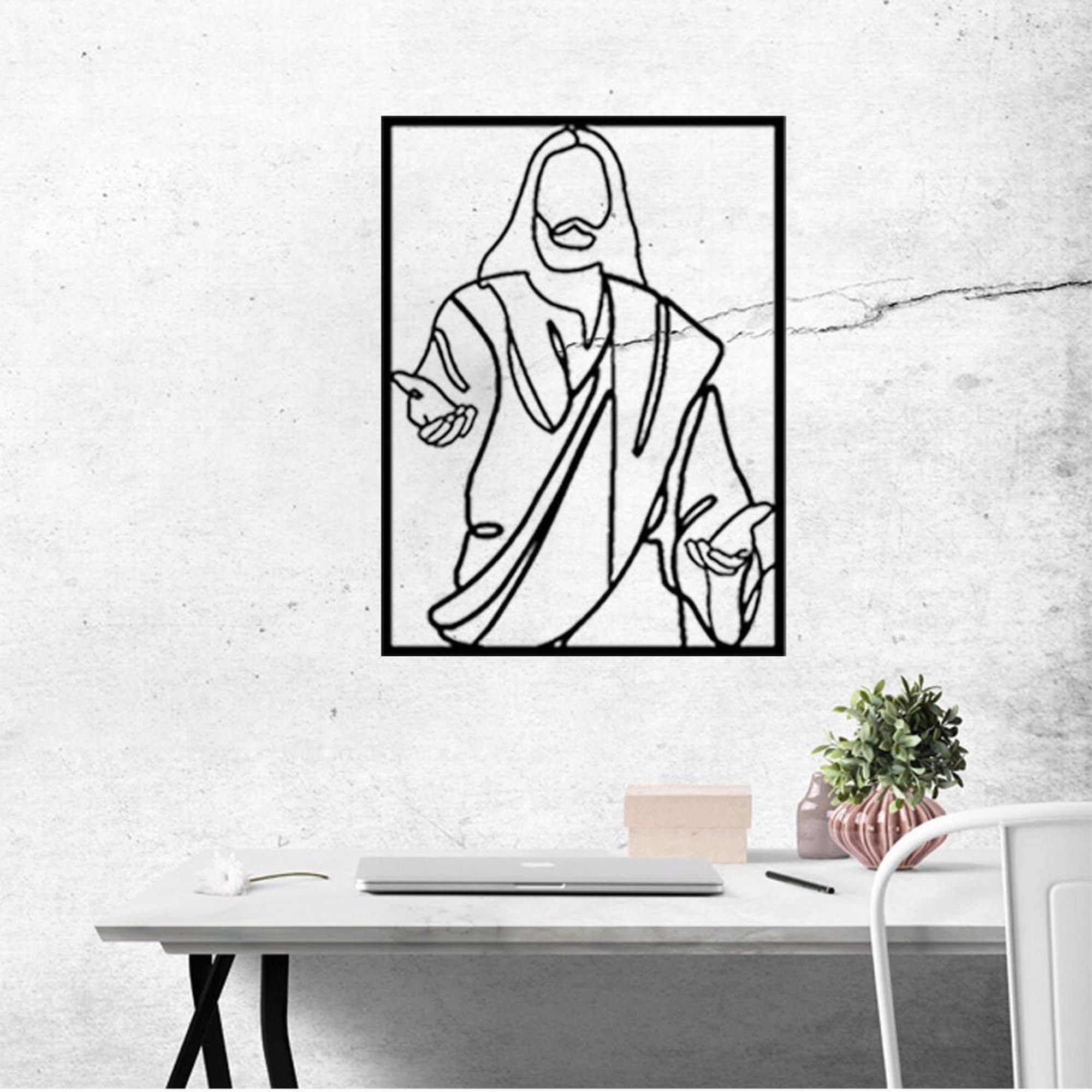 Jesus Metal Wall Decor Christian Metal Gift Religious Etsy